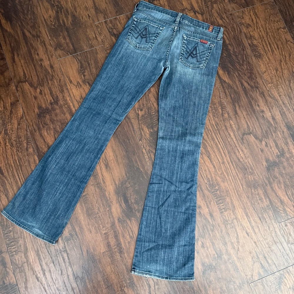 7 For All Mankind Dark Blue Flare Jeans